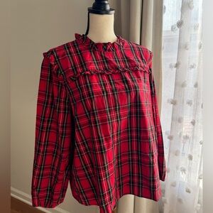 Jcrew plaid blouse
